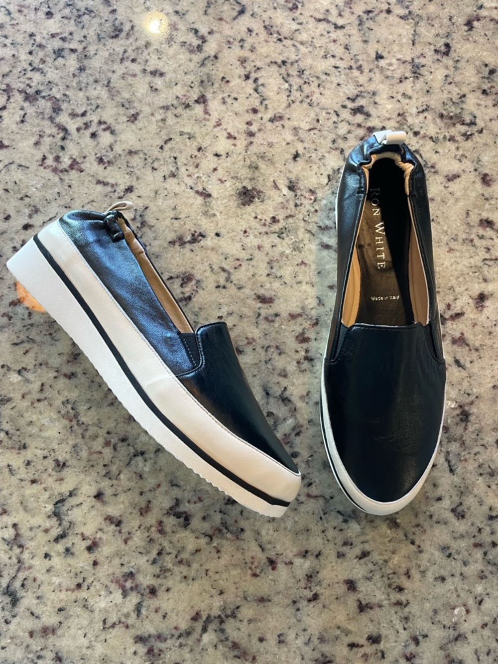 New Ron White “Nell ultralight luxe”Slip-On Platform Sneakers 8 retail $445